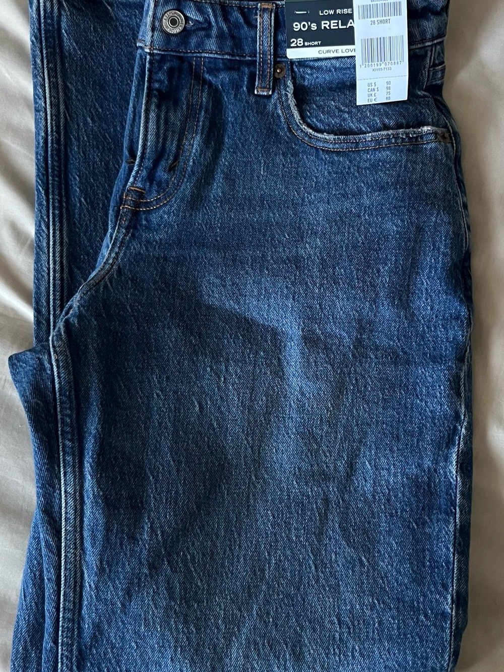 Abercrombie & Fitch Women's Curve Love 90’s Relaxed Jeans - Medium